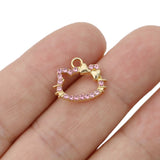 10Pcs Gold Plated Crystal Cat Charm Pendant for Jewelry Making Earrings Bracelet Necklace Accessories DIY Craft Findings