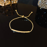 Luxury Gold Plated Oversized Zircon Adjustable Bracelets For Women  Trendy Shiny High Quality Bracelet Wedding Jewelry