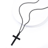 Stainless Steel Inverted Cross Pendant Choker Necklace Charm Couples Jewelry Women's Neck Chain Christmas Gift Lady Necklace