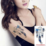 Waterproof Temporary Tattoo Sticker 10.5*6 cm butterfly fish tatto stickers flash tatoo fake tattoos for girl women