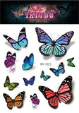 Flower Temporary Tattoos for Women Hand Tattoo Sticker Fashion Body Art Waterproof Arm Fake Tattoo Paper 12X10.5cm