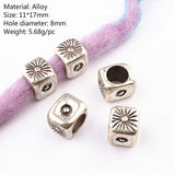 Mtcytea 5 Pcs Retro Silver Metal Hair Braid Dread Dreadlock Beard Beads Rings Tube Appro 6mm Inner Hole Jewelry 40 Style