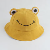 Parent-Kid Frog Bucket Hat Panama Fishing Hat Cartoon Cute Hats For Women Men Bob Chapeau Outdoor Sun Fisherman Caps