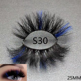 3D Mixed Color Mink Lashes Wholesale Beauty Natural Individual Eyelashes Fluffy Lash Extension mix pink blue dramatic lash