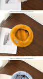 K216 Women's Winter Hats Korean Rabbit Fur Berets Female Wild Casual Wild  Painter Hats Female Tide British Ins Octagonal Hat