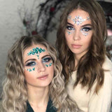 3D Acrylic Glitter Rhinestone Temporary Sexy Face Tattoo Sticker DIY Kids Holiday Party Masquerade Body Facial Jewelry Tattoo