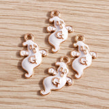 10pcs/lot Enamel Halloween Charms for Jewelry Making Cute Pumpkin Bat Ghost Charms Pendants for Necklaces Earrings DIY Accessory