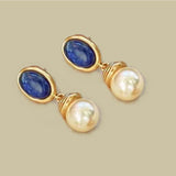 Statement Fashion Metallic Resin Pearl Drop Earrings For Women Personality New Brincos Baroque Style