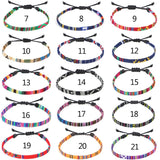 Mtcytea Bohemian Multicolor Handmade Friendship Adjustable Charm Anklet Women Ethnic Colorful Rope Chain Adjustable Anklet Party Gift