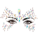 3D Acrylic Glitter Rhinestone Temporary Sexy Face Tattoo Sticker DIY Kids Holiday Party Masquerade Body Facial Jewelry Tattoo