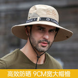 New Sun Protection Fishing Hat Summer Breathable Mesh Camping Hiking Caps Anti-UV Sun Hat Mountaineering Caps Men's Panama Hat