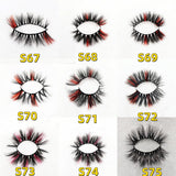 3D Mixed Color Mink Lashes Wholesale Beauty Natural Individual Eyelashes Fluffy Lash Extension mix pink blue dramatic lash