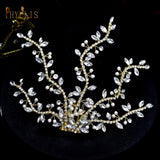 A338 Luxury Full Rhinestone Wedding Hair Clips Bridal Headwear Bride Headpiece Party Prom Hair Accessories Girl Women Headband