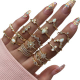 Fashion Ring Sets For Women Vintage Punk Gothic Finger Jewelry Fine Jewelry Wholesale