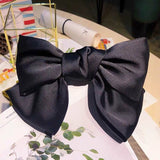 Solid Color Bow Ribbon Hair Clip New Women Large Bowknot Barrettes Women Ponytail Clip Headband Girls Hair Accessories Gift