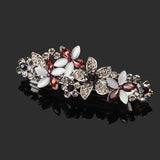 Mtcytea Korean version of the retro crystal flower spring clip hairpin bow hairpin temperament female fashion hairpin hair accessories