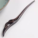 New Ancient Chinese Hairpin Sticks Carving Blackwood Simple Step Shake Vintage Hanfu Dress Wooden Hair Forks Clips Accessories