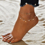 Trendy Simple Silver Color Sparkling Chain Anklet Bracelet Bohemian Foot Beach Anklets for Women Fashion Barefoot Chain Jewelry