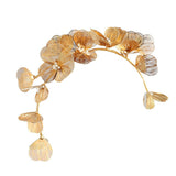 Mtcytea Vintage Tiara Gold Flower Hair Accessories Butterfly Headband With Earrings Haar Jewellery Pearl Headpiece Headdress