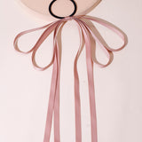 Lystrfac Sweet Long Ribbon Bow Knot Hairband Scrunchies For Women Girls  Hair Bow Elastic Headband Female Hair Accessories