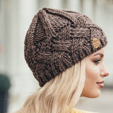 Warm Plush New Unisex Knitted Beanie Winter Warm Hat Cap Warm Down Thickened Wool Ball Ladies Autumn Winter Knitting Warm Cap