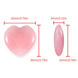 10pc/set Natural Heart Shaped Crystals Stones Mini 2cm Ornaments Reiki Rose Quartz 7 Chakras Energy Healing Gemstones Home Decor