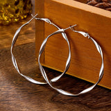 Retro Alloy Metal Round Hoop Earrings for Women Fashion Gold Color Silver Color Bohemian Jewelry Earrings Party Gift