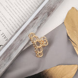 Fashion Gold Silver Hollow Geometric Hair Clips Metal Hair Claw Cross Hairclip Headband Hairpin Hair Crab Women Hair Accessories