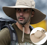 New Sun Protection Fishing Hat Summer Breathable Mesh Camping Hiking Caps Anti-UV Sun Hat Mountaineering Caps Men's Panama Hat