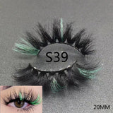 3D Mixed Color Mink Lashes Wholesale Beauty Natural Individual Eyelashes Fluffy Lash Extension mix pink blue dramatic lash