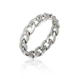 Chain Ring Stainless Steel Rings For Men Women&#39;s Rings Geometry Ring Finger Gold Silver Color Ring Set Women Jewelry Gift