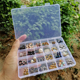 1pc Square Transparent Plastic Storage Box Case 18/24 Slot Adjustable for Pills Jewelry Beads Earring Case Organizer Jewlery Box