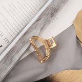 Fashion Gold Silver Hollow Geometric Hair Clips Metal Hair Claw Cross Hairclip Headband Hairpin Hair Crab Women Hair Accessories