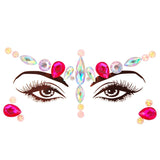 3D Acrylic Glitter Rhinestone Temporary Sexy Face Tattoo Sticker DIY Kids Holiday Party Masquerade Body Facial Jewelry Tattoo