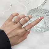 15 Pieces/set of Ring Set New Hot Sale Ladies Fashion Temperament Retro Punk Style Bohemian Joint Ring Jewelry Girl Banquet Gift