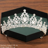 Silver Color Crown and Tiara Wedding Hair Accessories For Women  Crown For Bridal Crystal Rhinestone Diadema Tiaras Bride Crown