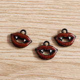 10pcs/lot Enamel Halloween Charms for Jewelry Making Cute Pumpkin Bat Ghost Charms Pendants for Necklaces Earrings DIY Accessory