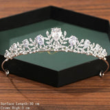 Silver Color Crown and Tiara Wedding Hair Accessories For Women  Crown For Bridal Crystal Rhinestone Diadema Tiaras Bride Crown