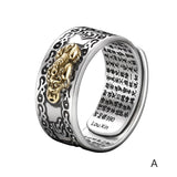 Feng Shui Ring Women Amulet Wealth Lucky Open Adjustable Ring Men Buddhist Jewelry Rings Unisex