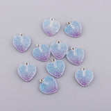 10pcs Colorful Heart Shape Soft Candy Charms Cute Kawaii Resin Pendant Drop Charms for Earring Bracelets Jewelry Making Supplies