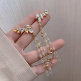 Alloy Earrings for Women Fashion Long retro Tassel Jewelry Pearl Earrings Jewelry accessories