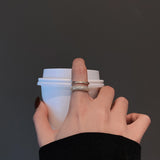 Korea's New Exquisite Geometric Simple Ring Fashion Temperament Versatile Open Ring Elegant Women's Jewelry