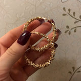 Retro Alloy Metal Round Hoop Earrings for Women Fashion Gold Color Silver Color Bohemian Jewelry Earrings Party Gift