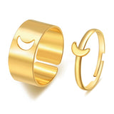 Mtcytea New Flame Butterfly Rings Set For Women Men Couple Rings Set Gold Silver Color Open Rings Trend Party Jewelry Gif