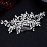 A338 Luxury Full Rhinestone Wedding Hair Clips Bridal Headwear Bride Headpiece Party Prom Hair Accessories Girl Women Headband