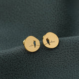 Cute Hollow Bird On A Branch Studs Earring Round Shape Pendant Lovely Animal Anime Earring For Women Girls Fashion Jewelry Gift