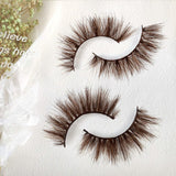 Mtcytea 3D Handmade Mink Eyelashes Brown Thick Long Faux Eyelash Natural Messy Cross Lashes For Lash Extension New  Makeup Tools