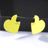 New Fashion Korean Drop Earrings For Women White Enamel Double Heart Korean Jewelry Female Earring Girls Gift