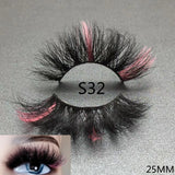 3D Mixed Color Mink Lashes Wholesale Beauty Natural Individual Eyelashes Fluffy Lash Extension mix pink blue dramatic lash