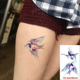 Waterproof Temporary Tattoo Sticker 10.5*6 cm butterfly fish tatto stickers flash tatoo fake tattoos for girl women